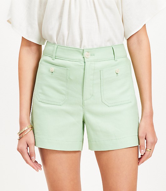 Curvy Palmer Shorts in Twill