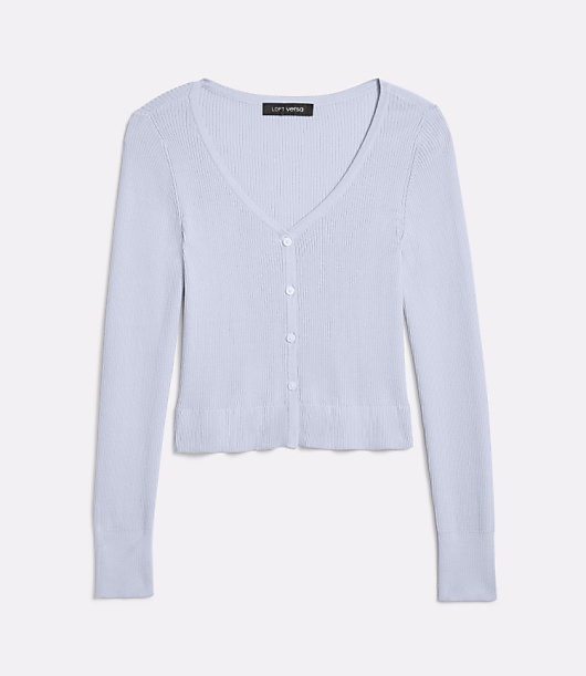 LOFT Versa Ribbed V-Neck Cardigan