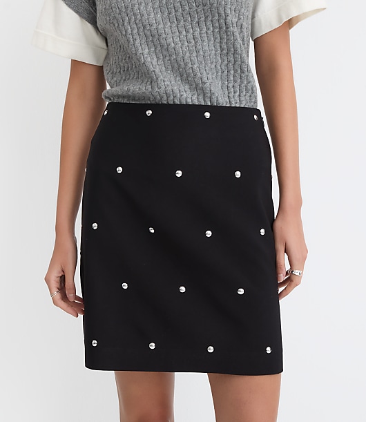 Petite Studded Mini Skirt