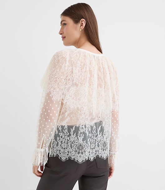 Chantilly Lace Cape Blouse