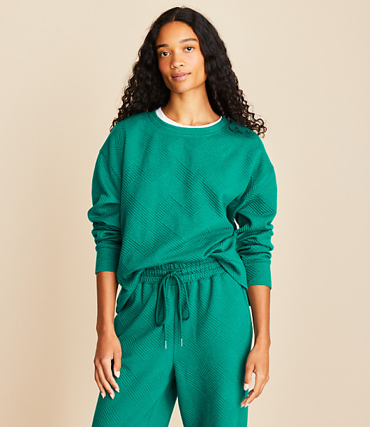 Lou & Grey Geo Textured Sweatshirt