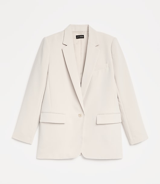 Petite LOFT Versa Crepe Drape Relaxed Blazer