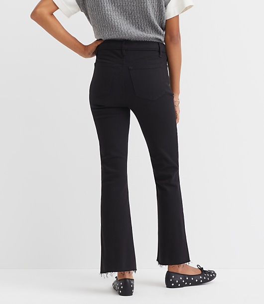 Curvy Fresh Cut High Rise Kick Crop Jeans in Jet Black Wash