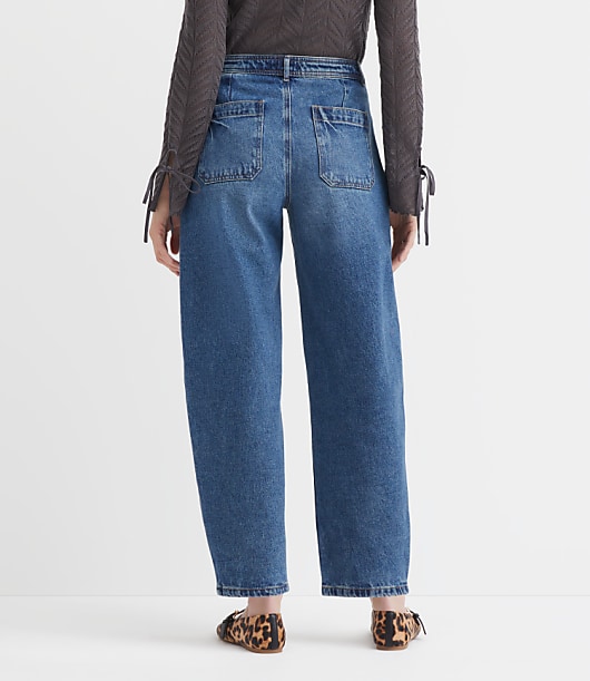 High Rise Barrel Jeans in Authentic Vintage Mid Wash