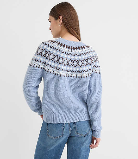 Fair Isle Ribbed Sweater