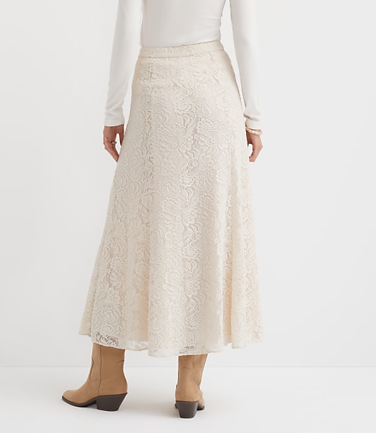 Floral Lace Maxi Skirt