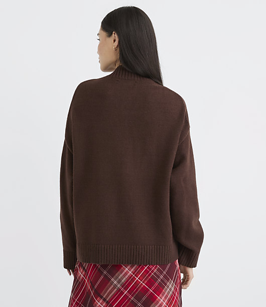 Petite Slouchy V-Neck Sweater