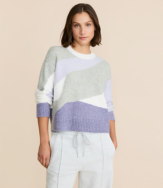 Lou & Grey Colorblock Cloudstitch Sweater
