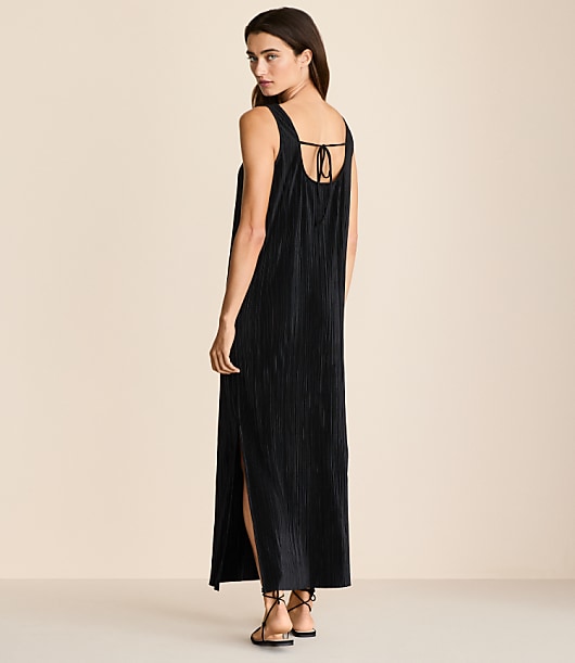 Lou & Grey Plisse Tie Back Tank Maxi Dress