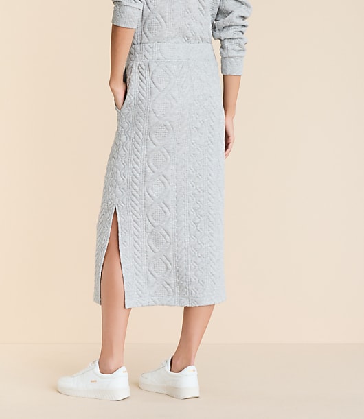 Lou & Grey Alpine Quilted Midi Pocket Skirt