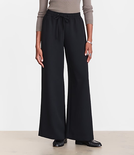LOFT Versa Crepe Drape Drawstring Pants