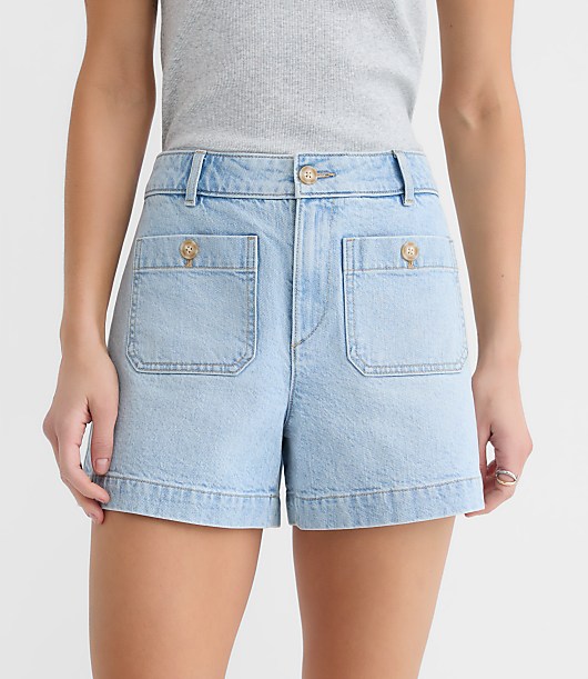 Palmer Denim Shorts in Light Vintage Wash