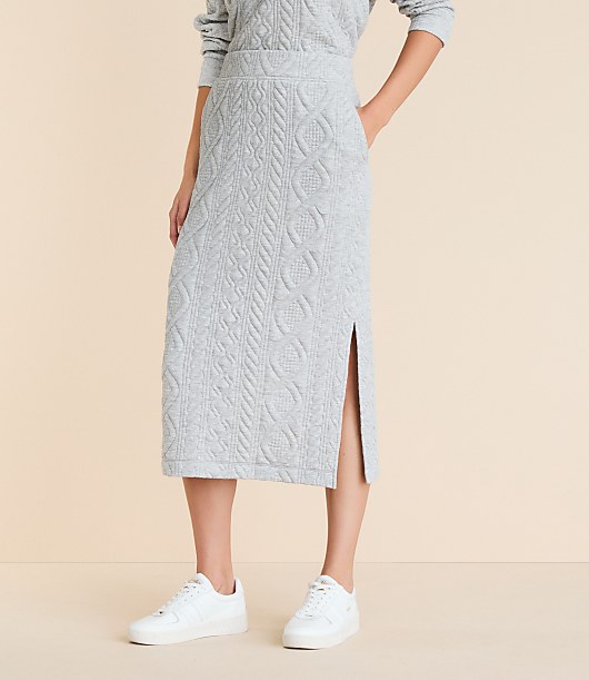 Petite Lou & Grey Alpine Quilted Midi Pocket Skirt