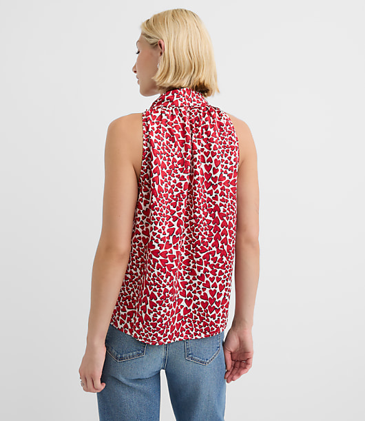 Heart Tie Neck Halter Top