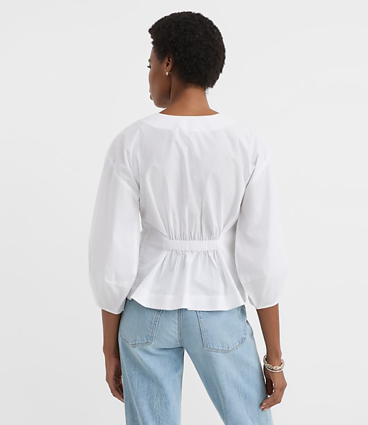 Poplin Cinched Back Shirt