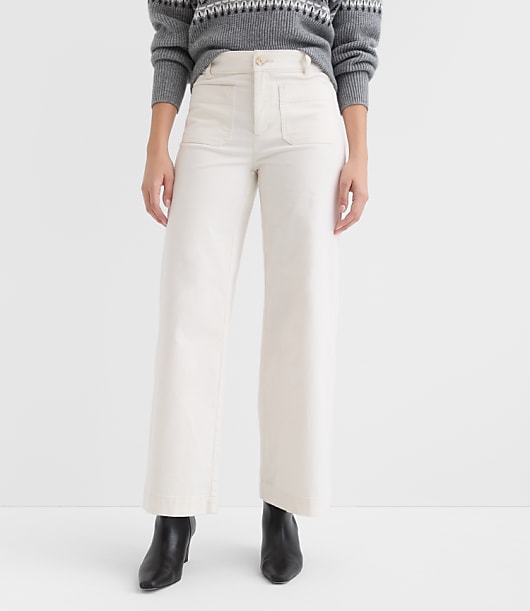 Palmer Wide Leg Pants in Stretch Velvet