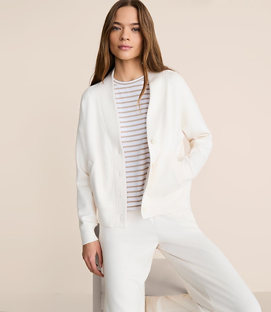Lou & Grey Scubasoft V-Neck Pocket Cardigan