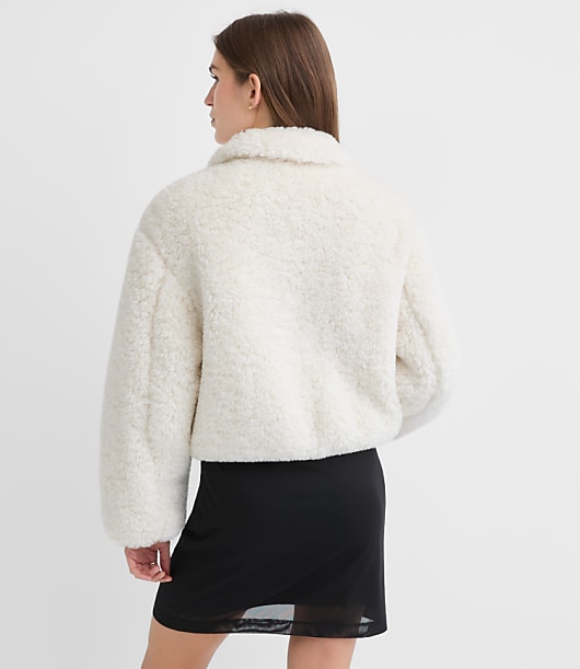 Petite Modern Faux Fur Jacket