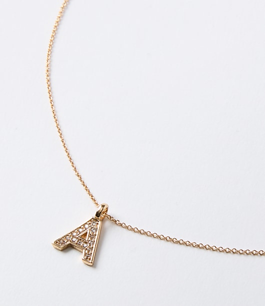 Pave Initial Necklace