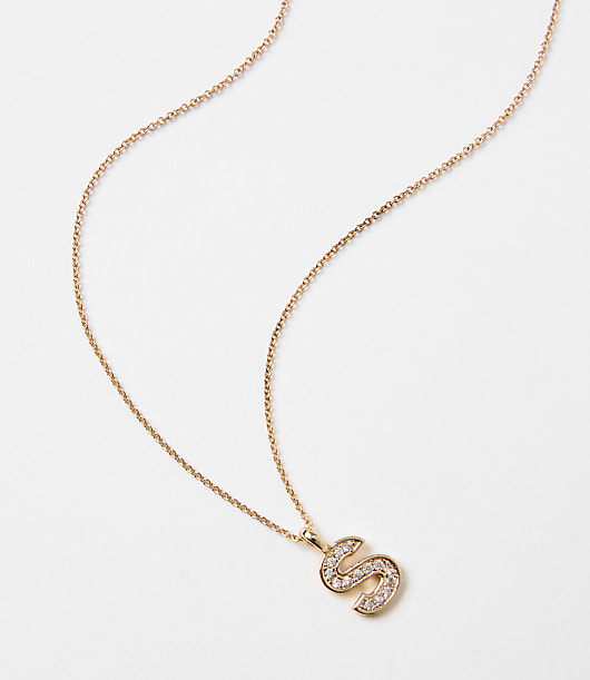 Pave Initial Necklace