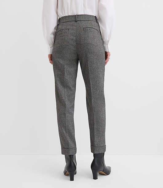 Petite Curvy Cuffed Riviera Slim Pants in Twill