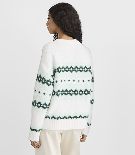 Fuzzy Fair Isle Oversized Sweater