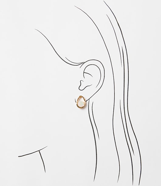 Mother Of Pearl Framed Stud Earrings