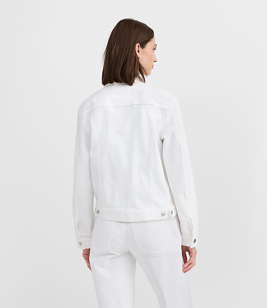 Denim Trucker Jacket in White