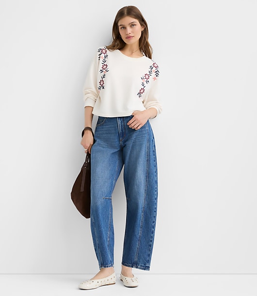 Floral Embroidered Sweatshirt
