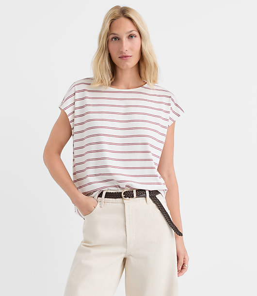 Striped Modern Wedge Tee