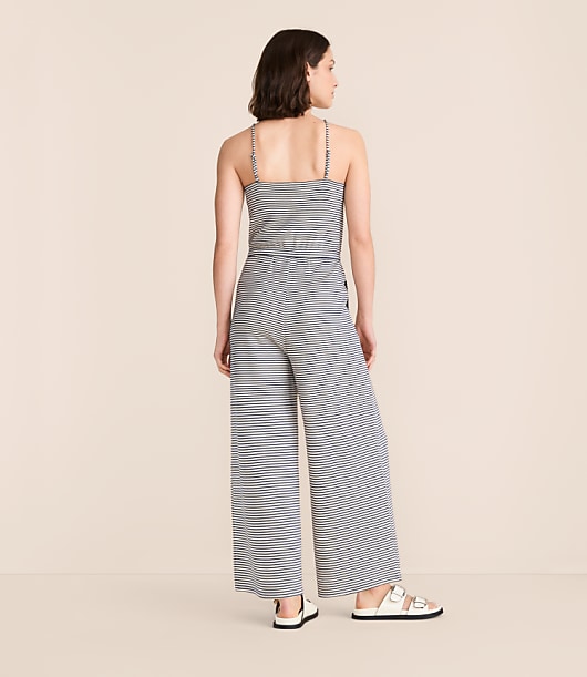 Lou & Grey Striped Strappy Palazzo Jumpsuit