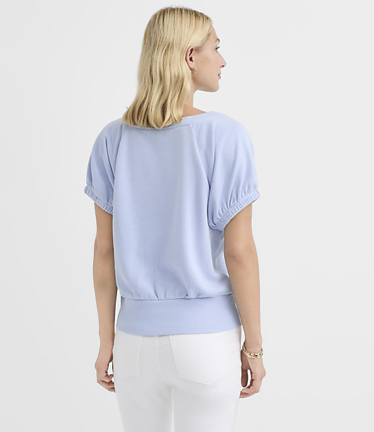 Banded Hem Sweatshirt Top