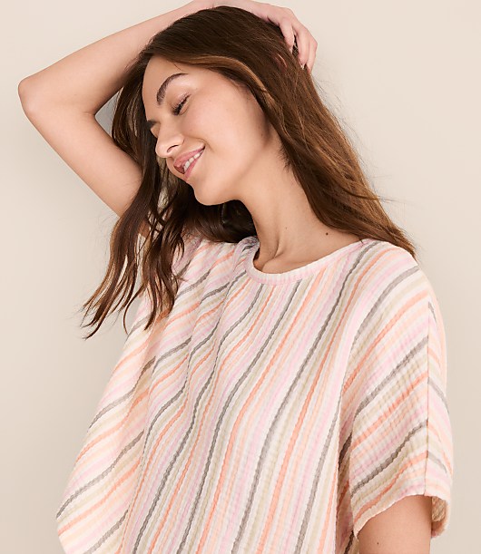 Lou & Grey Striped Triple Cloth Dolman Tee