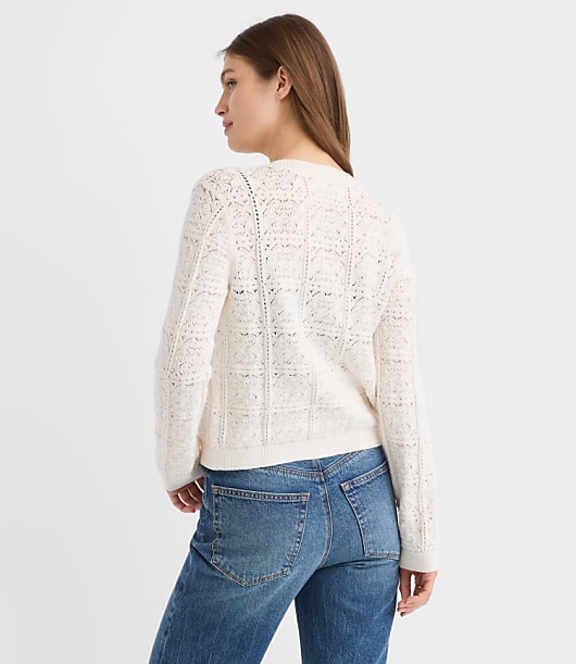 Petite Geo Textured Sweater Jacket