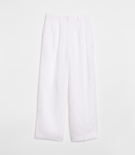 LOFT Versa Luxe Lyocell Linen Pleated Relaxed Straight Pants