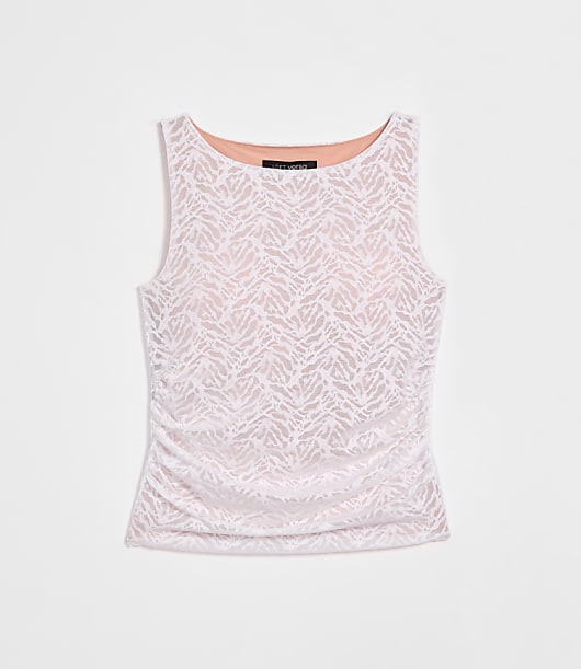 LOFT Versa Animal Print Mesh Tank Top