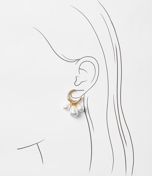 Pearlized Cluster Earrings