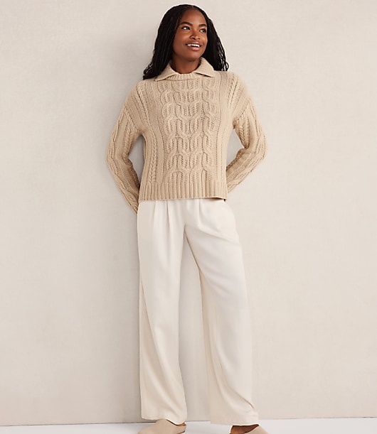 Haven Well Within Cashmere Cable Collared Sweater
