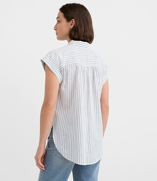 Petite Striped Everyday Dolman Shirt