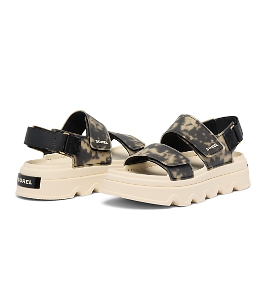 Sorel Kinetic Sunchase Ankle Strap Sandals - Black