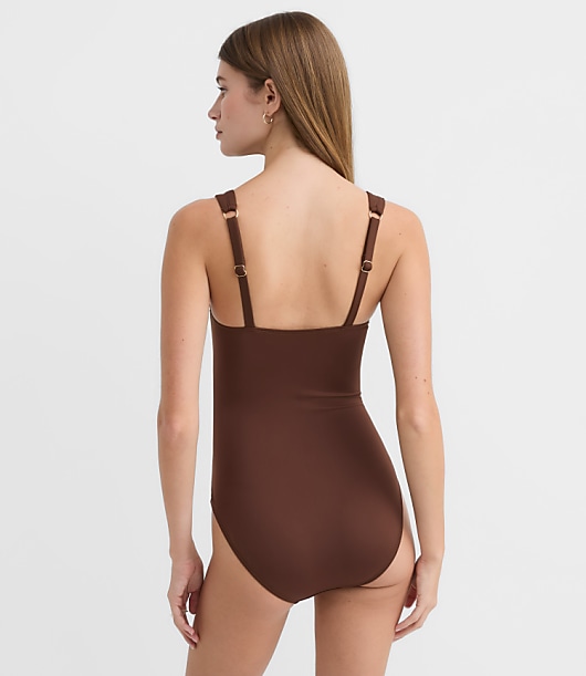 LOFT Beach Ruched Underwire One Piece Swimsuit