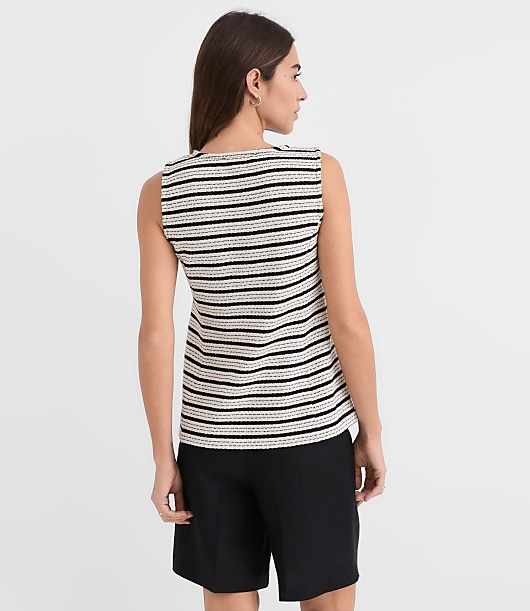Stripe Textured Knit Vest