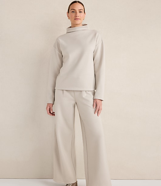 Haven Well Within Soft-Brushed Fleece Funnel Neck Pullover