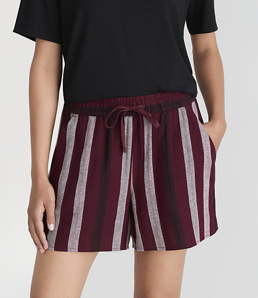 Lou & Grey Striped Linen Cotton Shorts