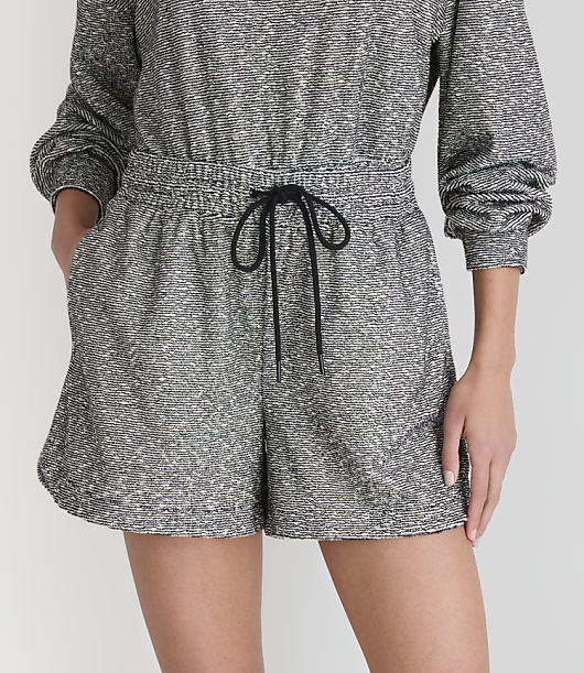 Lou & Grey Striped Terry Rounded Hem Shorts