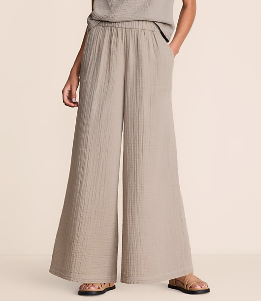 Petite Lou & Grey Triple Cloth Palazzo Pants