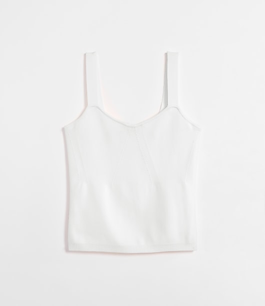 Petite LOFT Versa Bustier Sweater Cami - Whisper White