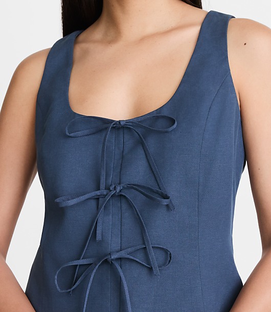 Petite LOFT Versa Pure Spun Tie Front Top