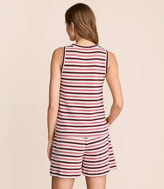 Lou & Grey Striped Crochet Tank Top