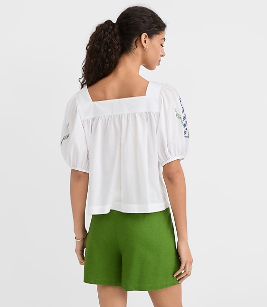 Square Neck Puff Sleeve Top